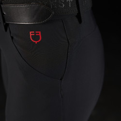 Pantalon slim fit femme Equestro Ridertechnology full grip Noir Pantalon slim fit femme Equestro Ridertechnology full grip Noir