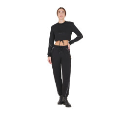Pantalon tear-away femme avec fermeture éclair sur toute la longueur Equestro Noir Pantalon tear-away femme avec fermeture éclair sur toute la longueur Equestro Noir