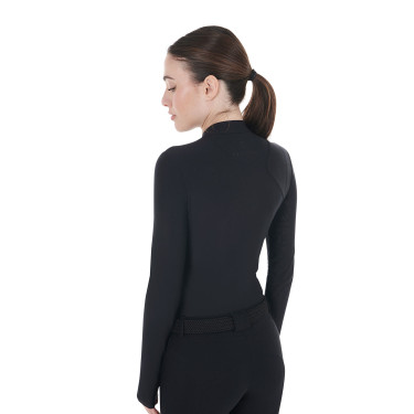 Polo d'entraînement femme en tissu stretch Equestro Polo d'entraînement femme en tissu stretch Equestro