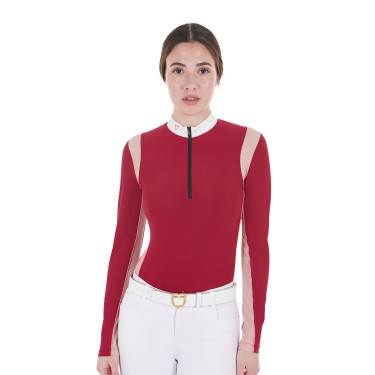 Polo de concours femme avec inserts en mesh Equestro Polo de concours femme avec inserts en mesh Equestro