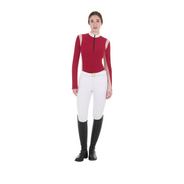 Polo de concours femme avec inserts en mesh Equestro Polo de concours femme avec inserts en mesh Equestro