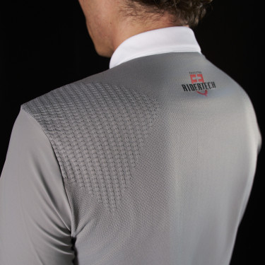 Polo de concours homme Equestro Ridertechnology à manches courtes et boutons Polo de concours homme Equestro Ridertechnology à manches courtes et boutons