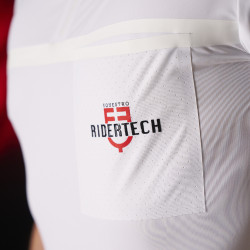 Polo de concours homme Equestro Ridertechnology à manches courtes et zip Blanc Polo de concours homme Equestro Ridertechnology à manches courtes et zip Blanc