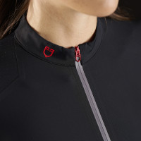 Polo femme Equestro Ridertechnology à manches longues et zip Noir Polo femme Equestro Ridertechnology à manches longues et zip Noir