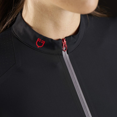Polo femme Equestro Ridertechnology à manches longues et zip Polo femme Equestro Ridertechnology à manches longues et zip