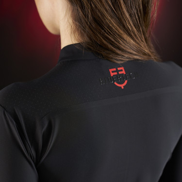 Polo femme Equestro Ridertechnology à manches longues et zip Polo femme Equestro Ridertechnology à manches longues et zip