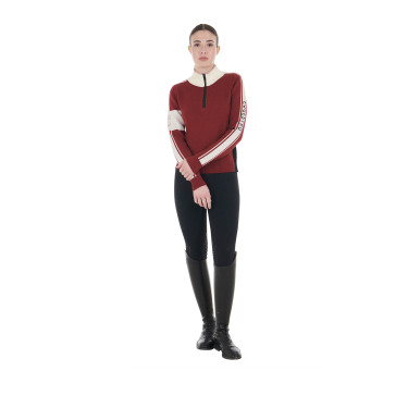 Pull col montant Equestro femme avec fermeture éclair Pull col montant Equestro femme avec fermeture éclair