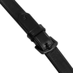 Rênes en cuir et caoutchouc Equestro Noir Rênes en cuir et caoutchouc Equestro Noir