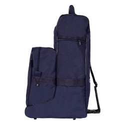 Sac à bottes et casque Equestro avec renfort en caoutchouc Marine Bleu marine