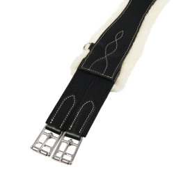 Sangle de saut avec mouton synthétique Equestro Noir