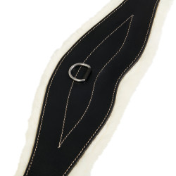 Sangle de saut avec mouton synthétique Equestro Noir
