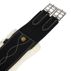 Sangle de saut avec mouton synthétique Equestro Noir