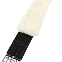 Sangle de saut avec mouton synthétique Equestro Noir