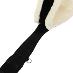 Sangle de saut avec mouton synthétique Equestro Noir