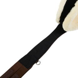 Sangle de saut avec mouton synthétique Equestro Marron foncé