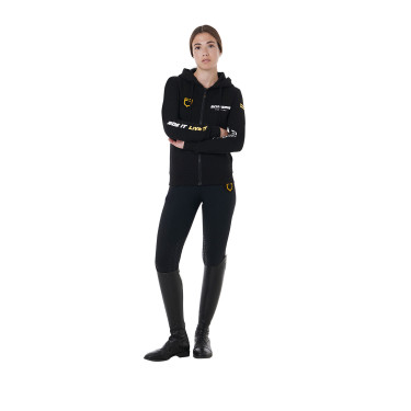 Sweat-shirt à capuche femme Scuderia Equestro en French Terry Sweat-shirt à capuche femme Scuderia Equestro en French Terry