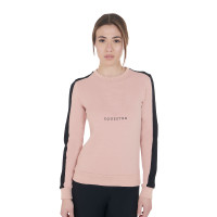 Sweat-shirt à col rond femme avec logo imprimé Equestro Rose cameo Sweat-shirt à col rond femme avec logo imprimé Equestro Rose cameo