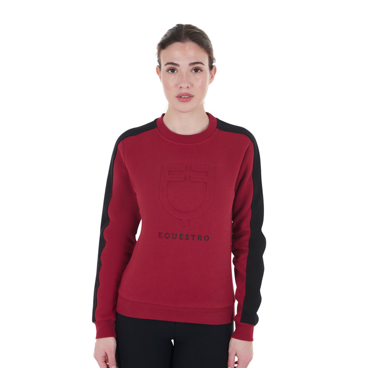 Sweat-shirt à col rond femme avec logo imprimé Equestro