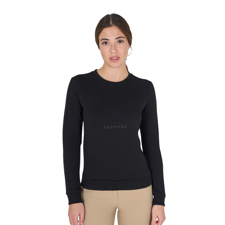 Sweat-shirt à col rond femme avec logo imprimé Equestro