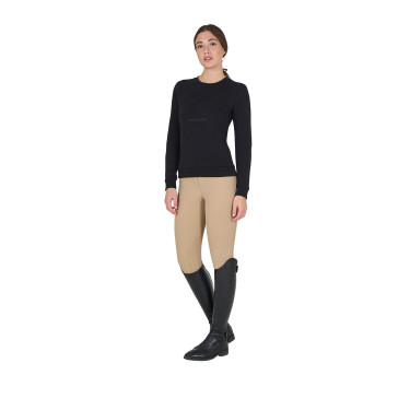 Sweat-shirt à col rond femme avec logo imprimé Equestro Sweat-shirt à col rond femme avec logo imprimé Equestro