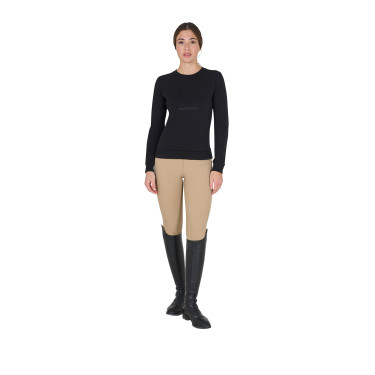 Sweat-shirt à col rond femme avec logo imprimé Equestro Sweat-shirt à col rond femme avec logo imprimé Equestro
