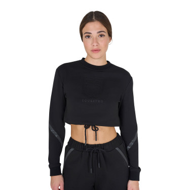 Sweat-shirt court à col rond femme Equestro Sweat-shirt court à col rond femme Equestro