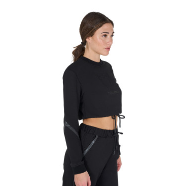 Sweat-shirt court à col rond femme Equestro Sweat-shirt court à col rond femme Equestro