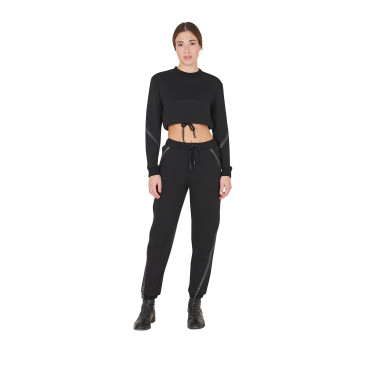 Sweat-shirt court à col rond femme Equestro Sweat-shirt court à col rond femme Equestro