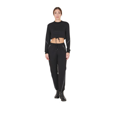 Sweat-shirt court à col rond femme Equestro Sweat-shirt court à col rond femme Equestro