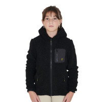 Sweat-shirt en polaire enfant fermeture éclair Equestro Noir Sweat-shirt en polaire enfant fermeture éclair Equestro Noir