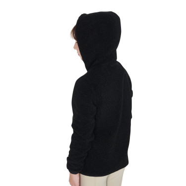 Sweat-shirt en polaire enfant fermeture éclair Equestro Noir Sweat-shirt en polaire enfant fermeture éclair Equestro Noir