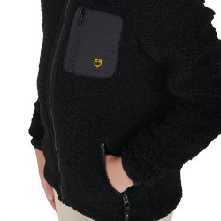 Sweat-shirt en polaire enfant fermeture éclair Equestro Noir Sweat-shirt en polaire enfant fermeture éclair Equestro Noir