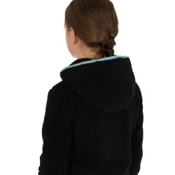 Sweat-shirt en polaire enfant fermeture éclair Equestro Noir / brume grise Sweat-shirt en polaire enfant fermeture éclair Equestro Noir / brume grise