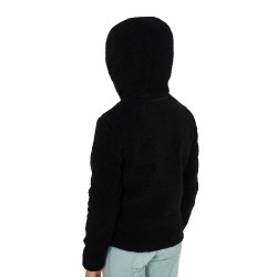 Sweat-shirt en polaire enfant fermeture éclair Equestro Noir / brume grise Sweat-shirt en polaire enfant fermeture éclair Equestro Noir / brume grise
