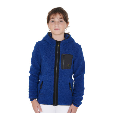 Sweat-shirt en polaire enfant fermeture éclair Equestro Bleu royal Sweat-shirt en polaire enfant fermeture éclair Equestro Bleu royal