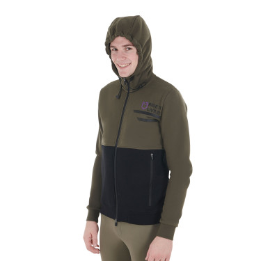 Sweat-shirt Equestro à capuche homme avec intérieur en polaire Sweat-shirt Equestro à capuche homme avec intérieur en polaire