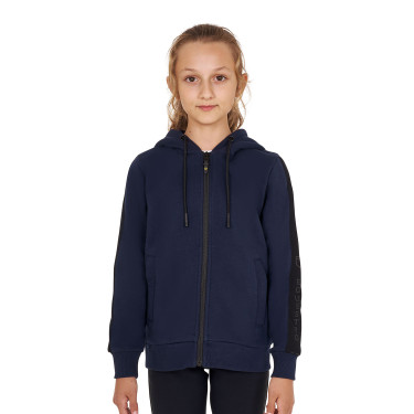 Sweat-shirt Equestro fille zippé intégral avec intérieur en polaire Marine blazer Bleu marine