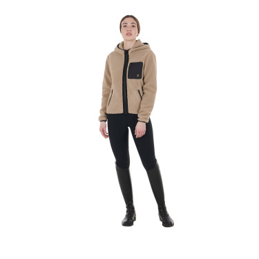Sweat-shirt femme en polaire avec poche Equestro Encens Sweat-shirt femme en polaire avec poche Equestro Encens