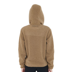 Sweat-shirt femme en polaire avec poche Equestro Beige Sweat-shirt femme en polaire avec poche Equestro Beige