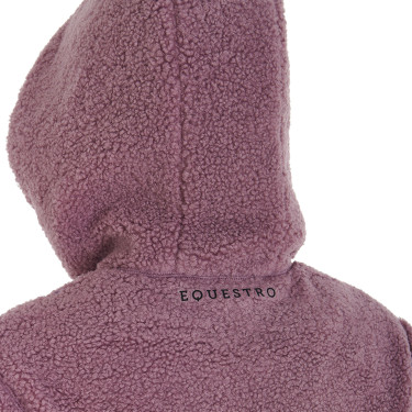 Sweat-shirt femme en polaire avec poche Equestro Rose Sweat-shirt femme en polaire avec poche Equestro Rose