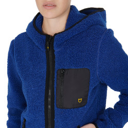 Sweat-shirt femme en polaire avec poche Equestro Bleu royal Sweat-shirt femme en polaire avec poche Equestro Bleu royal
