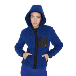 Sweat-shirt femme en polaire avec poche Equestro Bleu royal Sweat-shirt femme en polaire avec poche Equestro Bleu royal