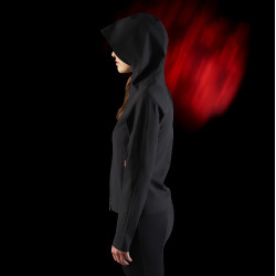 Sweat-shirt technique à capuche femme Equestro Ridertechnology Noir Sweat-shirt technique à capuche femme Equestro Ridertechnology Noir