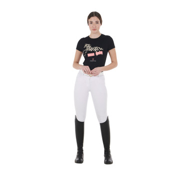 T-shirt en coton femme Crazy Horse Equestro T-shirt en coton femme Crazy Horse Equestro