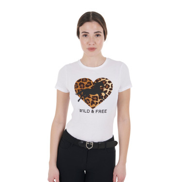 T-shirt en coton femme Wild & Free Equestro Blanc T-shirt en coton femme Wild & Free Equestro Blanc