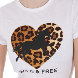 T-shirt en coton femme Wild & Free Equestro Blanc