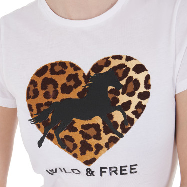 T-shirt en coton femme Wild & Free Equestro Blanc T-shirt en coton femme Wild & Free Equestro Blanc