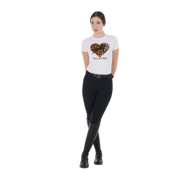 T-shirt en coton femme Wild & Free Equestro Blanc T-shirt en coton femme Wild & Free Equestro Blanc