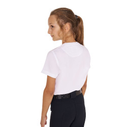 T-shirt Equestro en coton fille Ready To Jump Blanc