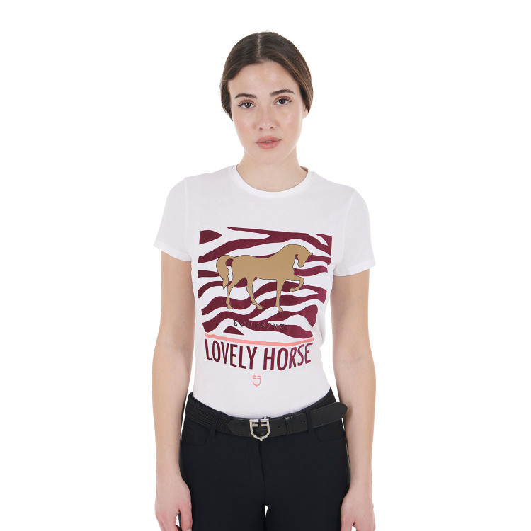 T-shirt Equestro en coton pour femme Lovely Horse